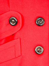 Yves Saint Laurent Red Wool Peacoat Outerwear arcadeshops.com