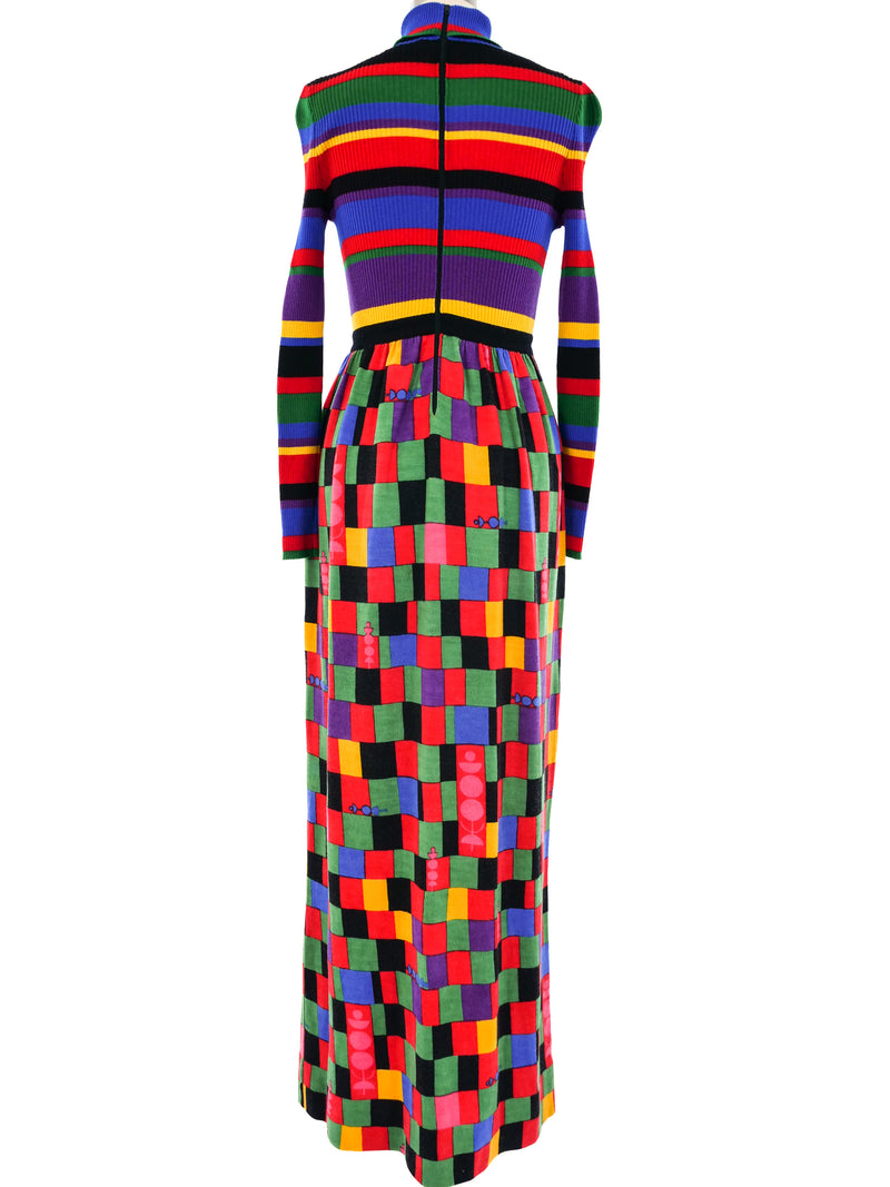 Goldworm Rainbow Knit Wool Maxi Dress Dress arcadeshops.com