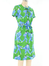 Ken Scott Martial Arts Printed Jersey Dress Dress arcadeshops.com