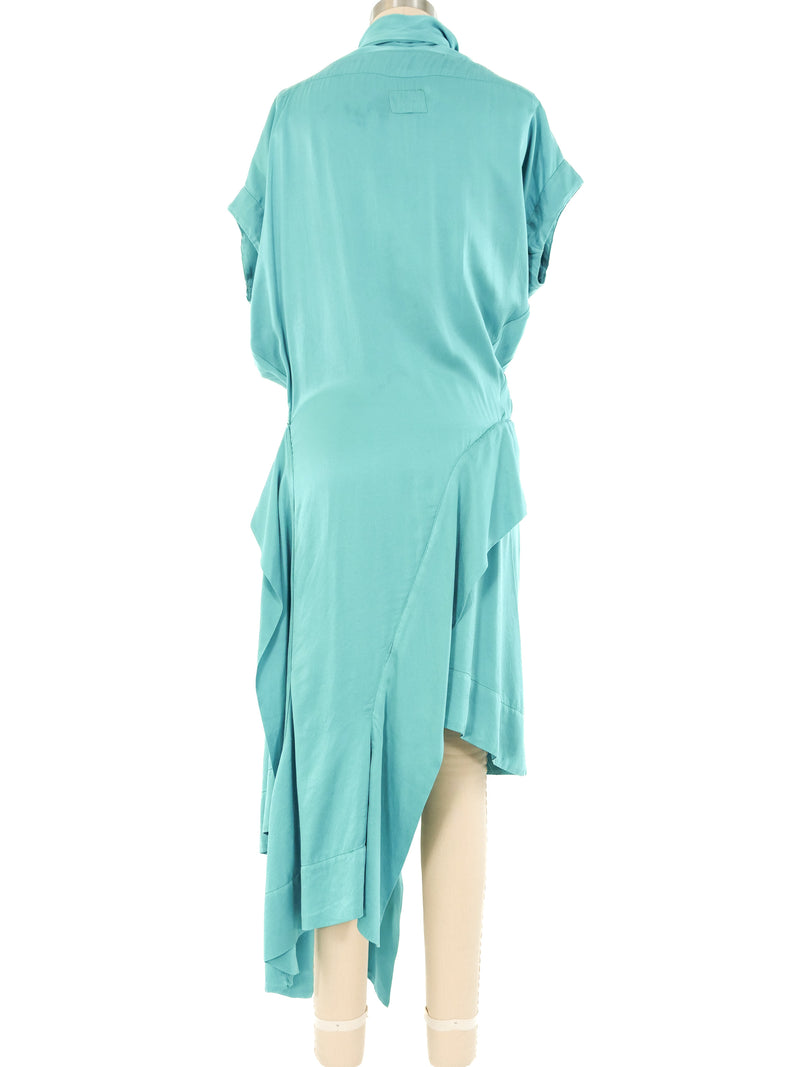 Vivienne Westwood Deconstructed Aqua Silk Dress Dress arcadeshops.com