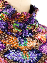 Ken Scott Embellished Floral Silk Dress Dress arcadeshops.com
