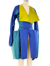 Sculptural Colorblock Satin Jacket Jacket arcadeshops.com