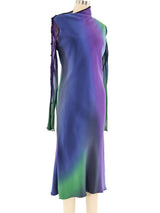 Handpainted Art to Wear Ombre Silk Maxi Dress Dress arcadeshops.com