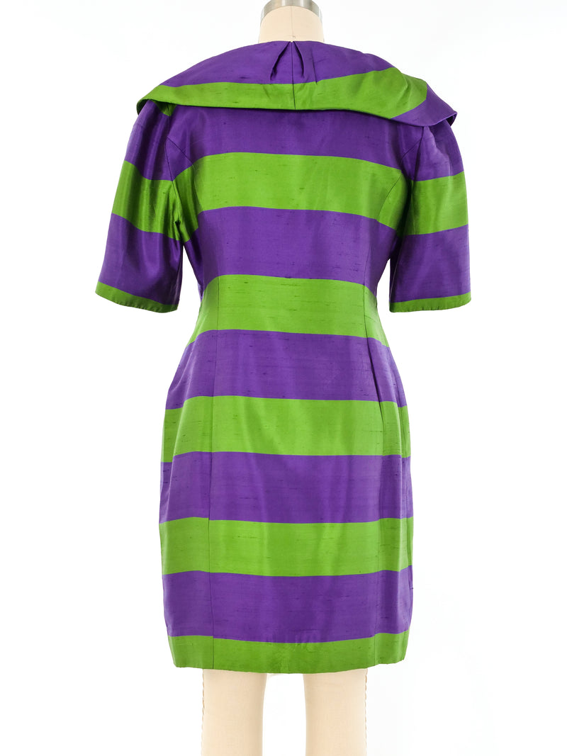 Lanvin Striped Silk Dress Dress arcadeshops.com