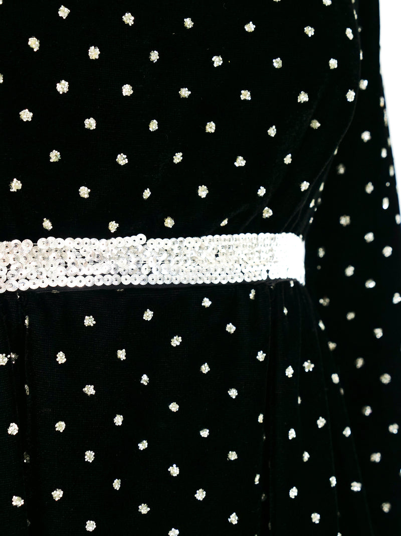 Ceil Chapman Glitter Velvet Maxi Dress Dress arcadeshops.com