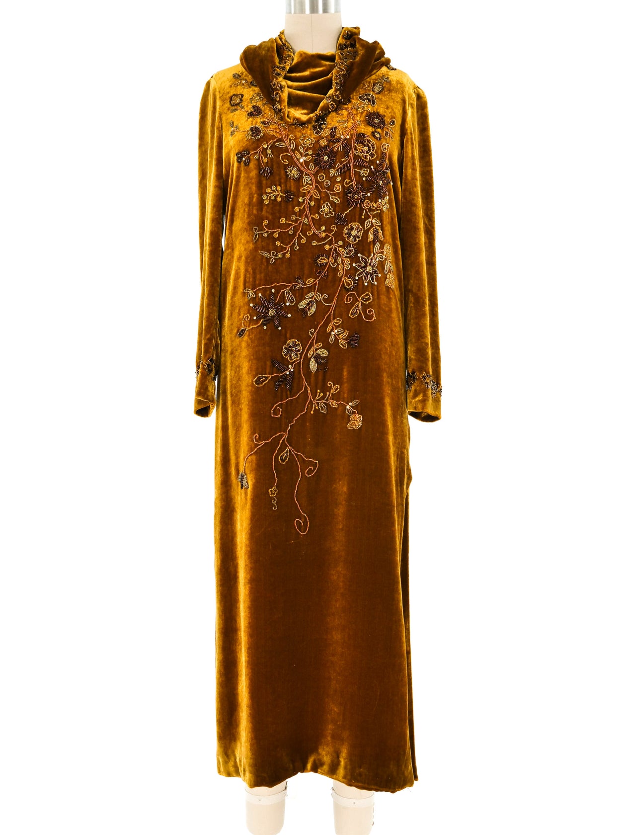 green emerald velvet dress Moschino Couture Vintage 1994 Iconic Peace Sign Black and Gold Anniver –  Amarcord Vintage Fashion main image 1