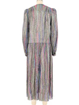 Printed Metallic Silk Lurex Dress Dress arcadeshops.com