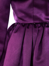 Oscar de la Renta Plum Satin Coat Dress Dress arcadeshops.com