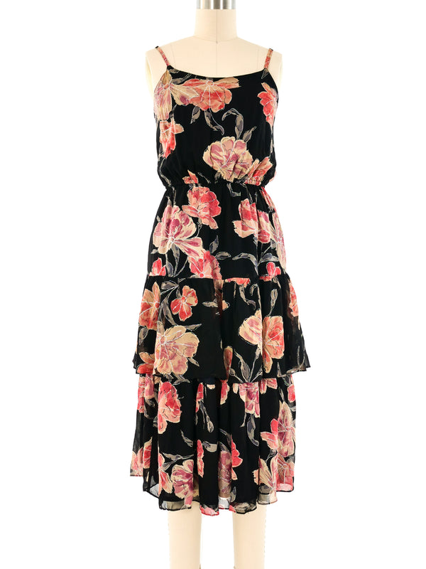 Radley Floral Chiffon Ruffle Dress Dress arcadeshops.com