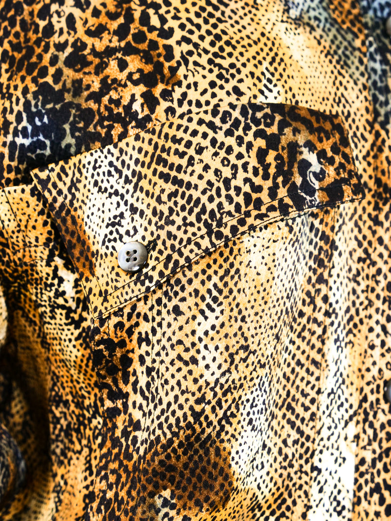 Escada Animal Printed Silk Blouse Top arcadeshops.com