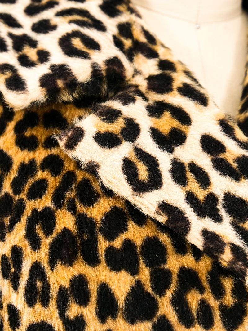 Leopard Faux Fur Cropped Jacket Jacket arcadeshops.com