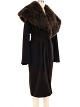 Thierry Mugler Fur Trimmed Overcoat Outerwear arcadeshops.com