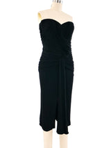 Vicky Tiel Ruched Black Dress Dress arcadeshops.com