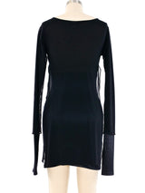 Liza Bruce Black Jersey Mini Dress Dress arcadeshops.com