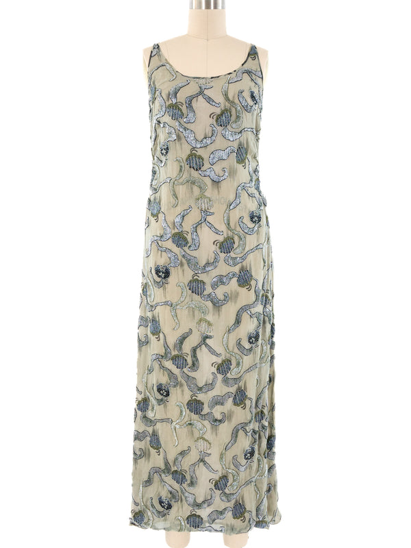 Giorgio Armani Beaded Tank Gown Dress arcadeshops.com