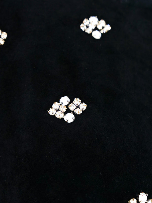 Embellished Suede Crop Top Top arcadeshops.com