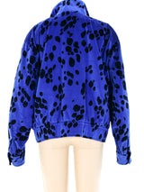 Escada Animal Printed Velvet Bomber Jacket arcadeshops.com