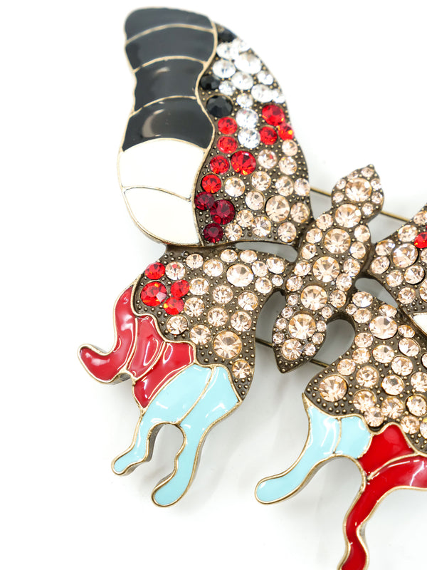 Embellished Oversized Butterfly Brooch Accessory arcadeshops.com