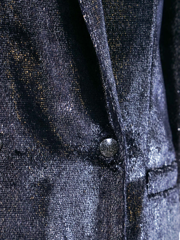 Krizia Metallic Velvet Blazer Jacket arcadeshops.com