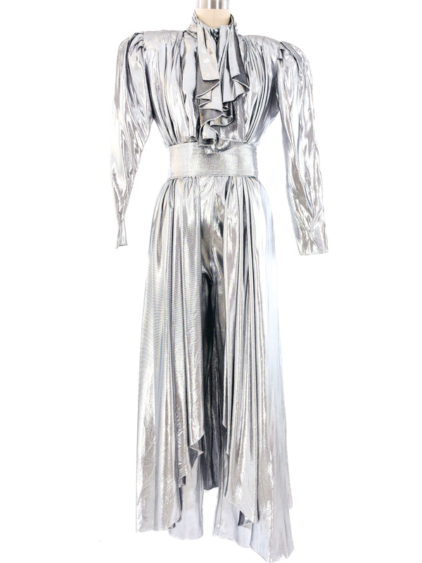 Metallic Silver Lame Suit Suit arcadeshops.com