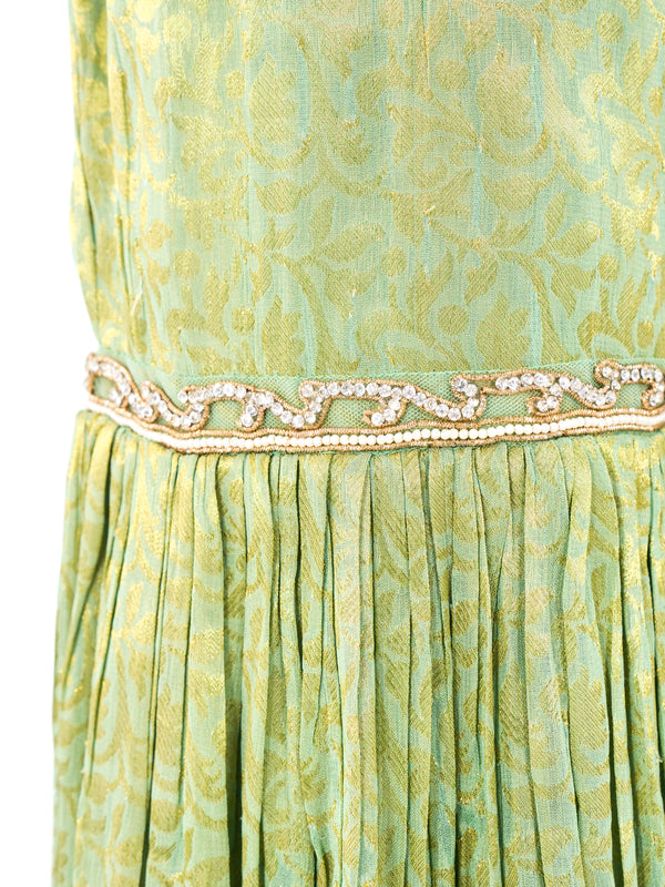 Metallic Baroque Brocade Palazzo Pants Bottom arcadeshops.com
