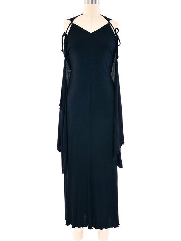 Caped Sleeveless Jersey Dress Dress arcadeshops.com