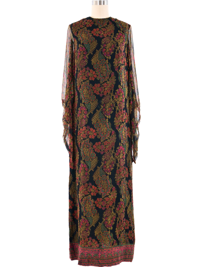 Treacy Lowe Angel Sleeve Chiffon Dress Dress arcadeshops.com