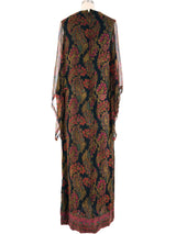 Treacy Lowe Angel Sleeve Chiffon Dress Dress arcadeshops.com