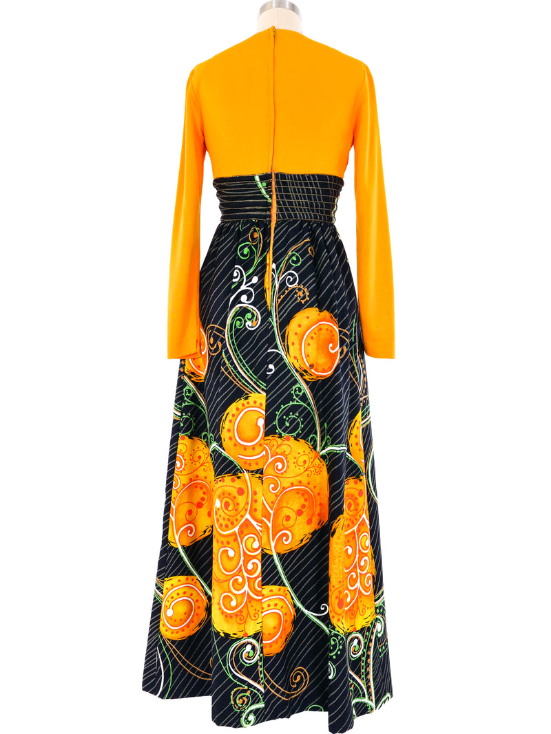 Handpainted Quilted Maxi Dress Dress arcadeshops.com