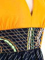 Handpainted Quilted Maxi Dress Dress arcadeshops.com