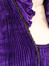 Patricia Lester Pleated Silk Dress Ensemble Suit arcadeshops.com