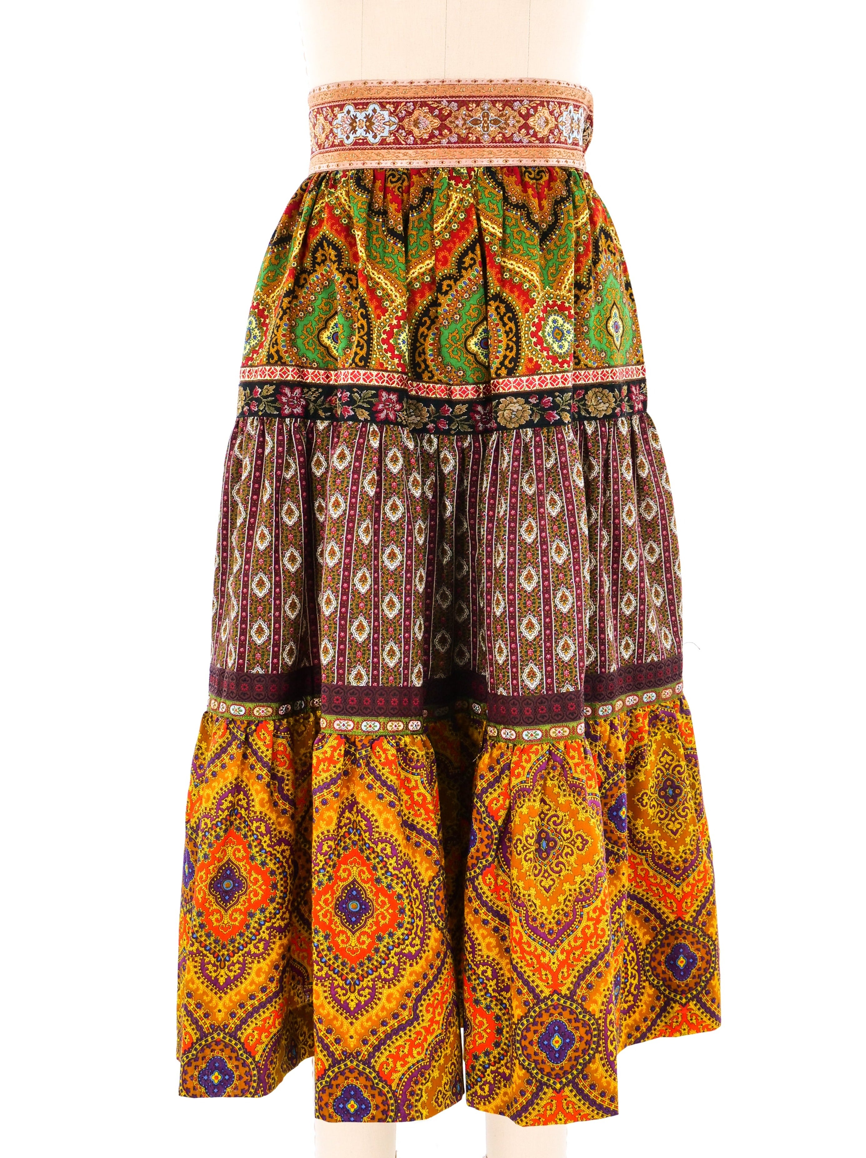 Orange peasant skirt best sale