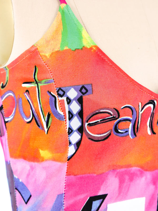 Versace Jeans Couture Logo Printed Tank Dress Dress arcadeshops.com