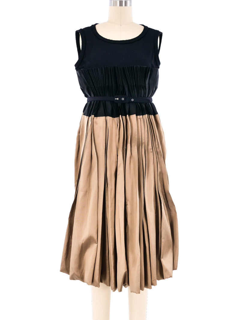 Gianfranco Ferre Dimensional Pleated Sleeveless Dress Dress arcadeshops.com