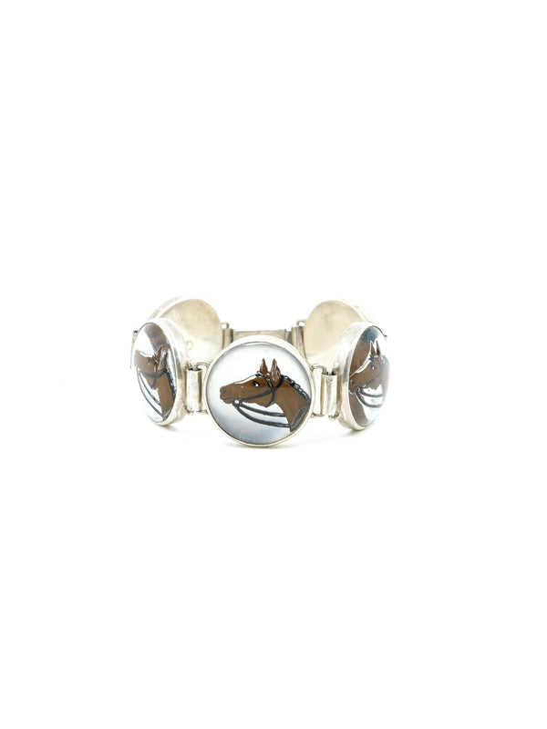 Reverse Carved Horse Bubble Bracelet Accessory arcadeshops.com