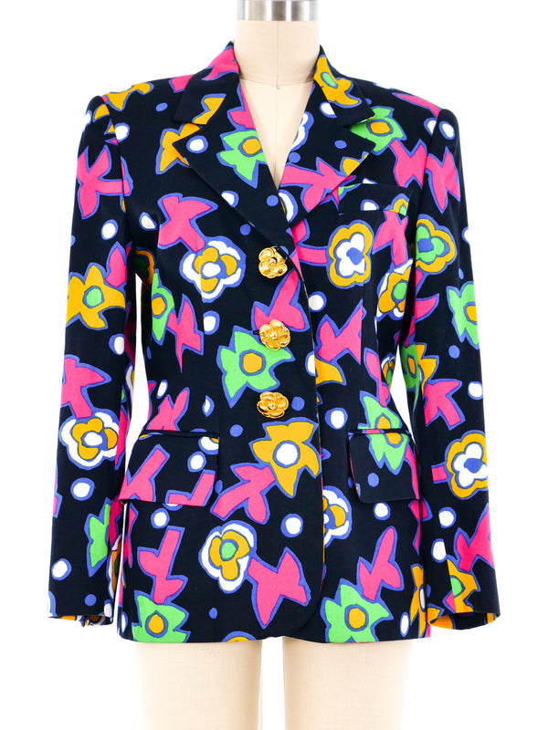 Escada Pop Floral Printed Blazer Jacket arcadeshops.com