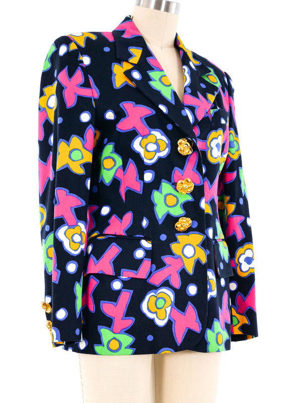 Escada Pop Floral Printed Blazer Jacket arcadeshops.com