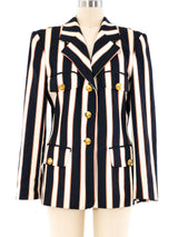 Escada Striped Wool Blazer Jacket arcadeshops.com