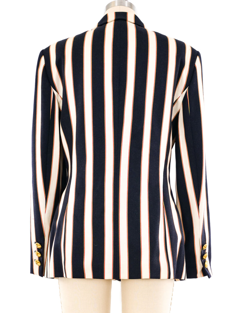 Escada Striped Wool Blazer Jacket arcadeshops.com