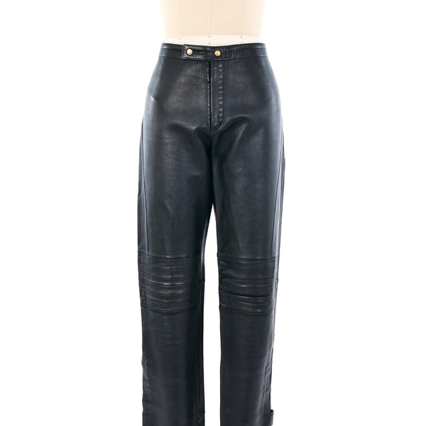 Gucci Leather Biker Pants