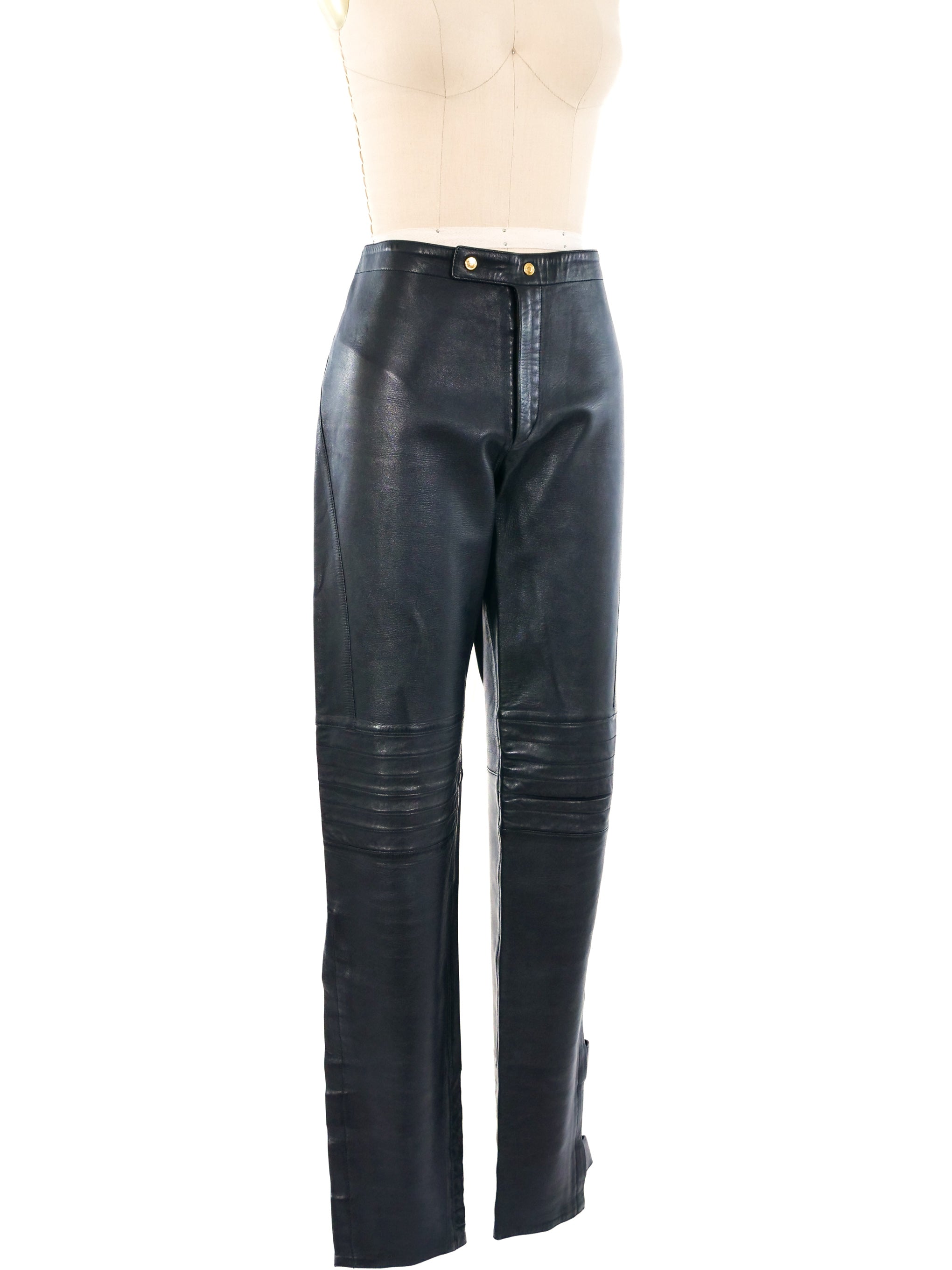 Gucci leather sale trousers