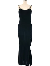 Chanel Chain Strap Knit Maxi Dress Dress arcadeshops.com