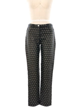 Gianni Versace Studded Leather Pants Bottom arcadeshops.com