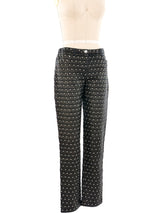 Gianni Versace Studded Leather Pants Bottom arcadeshops.com