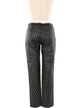 Gianni Versace Studded Leather Pants Bottom arcadeshops.com