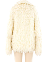 Ivory Yarn Shag Jacket Jacket arcadeshops.com