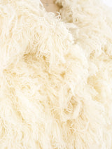 Ivory Yarn Shag Jacket Jacket arcadeshops.com