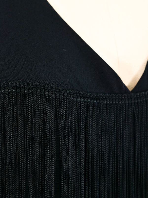 Black Fringe Tank Jumpsuit Jumpsuit arcadeshops.com
