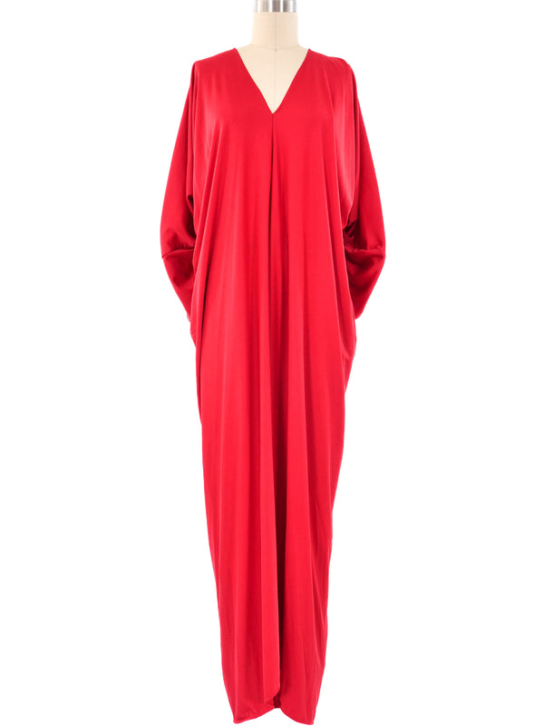 Halston IV Red Jersey Caftan Dress arcadeshops.com