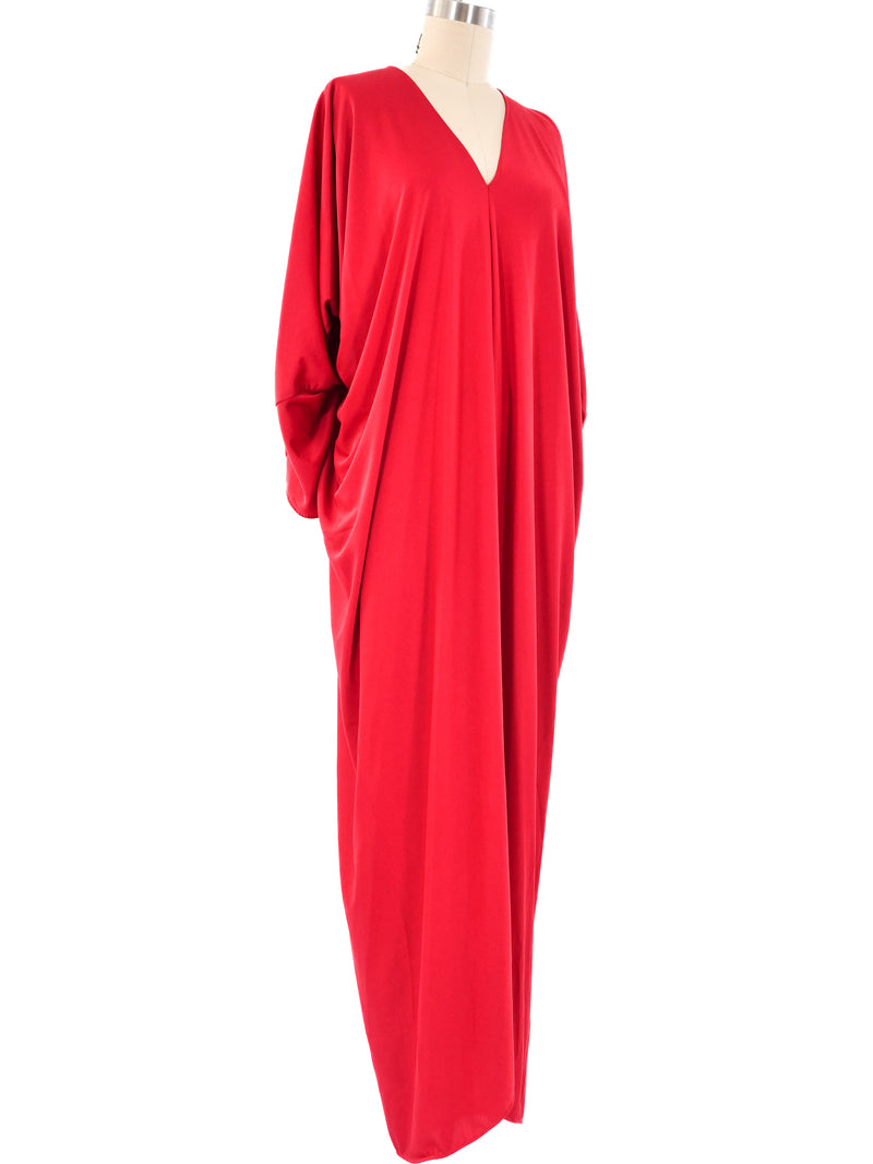Halston IV Red Jersey Caftan Dress arcadeshops.com